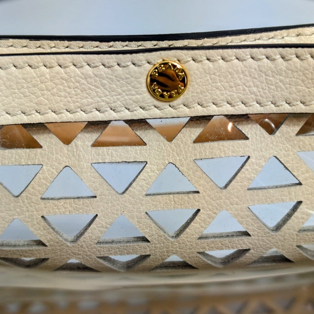Prada Milano Cream Perforated Tote Bag - Picture 8 of 16